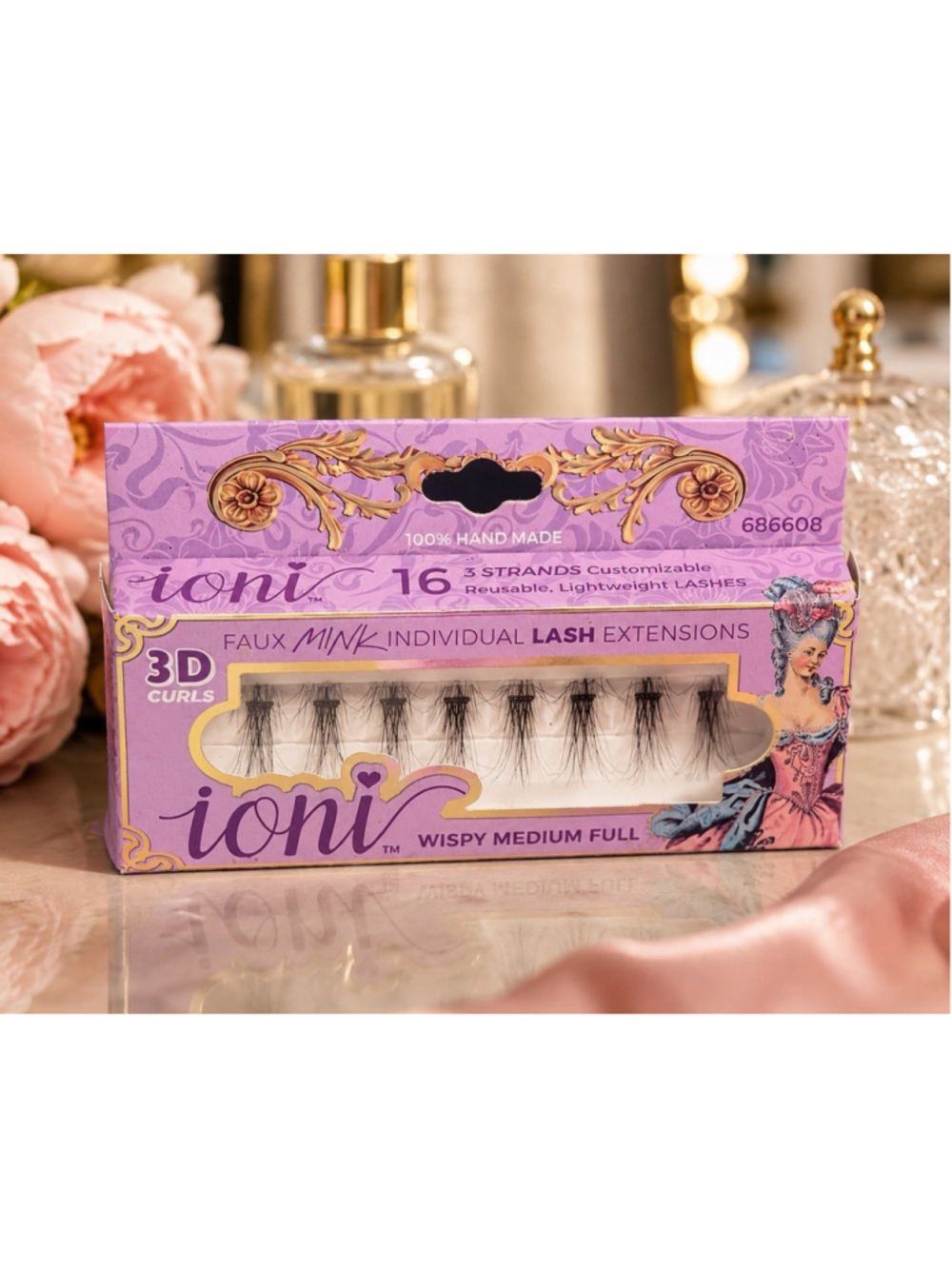 3D Curls Faux Mink Individual Lash Extensions Wispy Medium Full